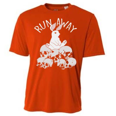 Run Away Bloody Bunny Skeleton Cooling Performance Crew T-Shirt