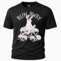 Run Away Bloody Bunny Skeleton Cooling Performance Crew T-Shirt
