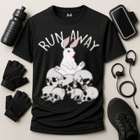 Run Away Bloody Bunny Skeleton Cooling Performance Crew T-Shirt