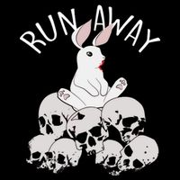 Run Away Bloody Bunny Skeleton Cooling Performance Crew T-Shirt