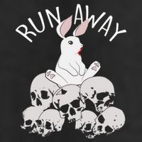 Run Away Bloody Bunny Skeleton Adult Drive Performance Visor
