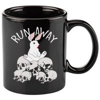 Run Away Bloody Bunny Skeleton 11oz C Handle Ceramic Mug