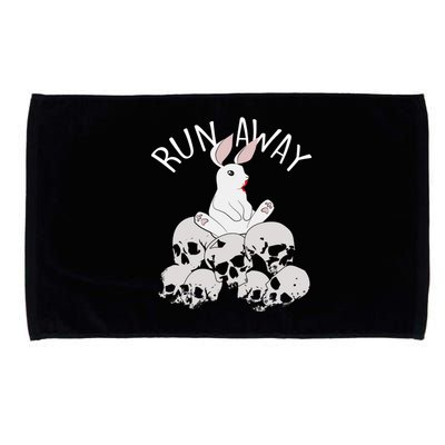 Run Away Bloody Bunny Skeleton Microfiber Hand Towel