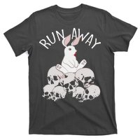 Run Away Bloody Bunny Skeleton T-Shirt