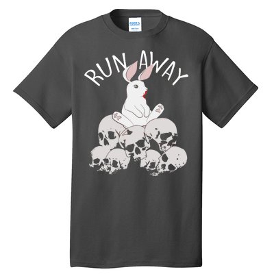 Run Away Bloody Bunny Skeleton Tall T-Shirt