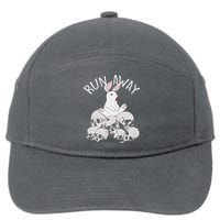 Run Away Bloody Bunny Skeleton 7-Panel Snapback Hat