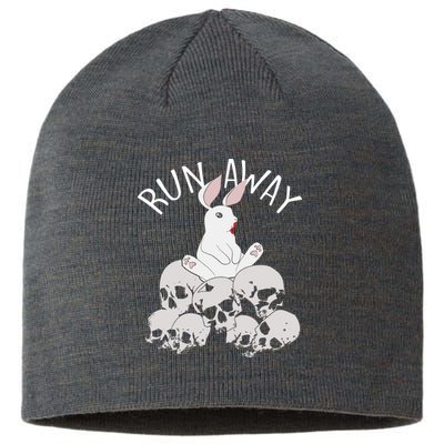 Run Away Bloody Bunny Skeleton Sustainable Beanie