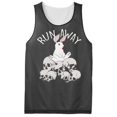 Run Away Bloody Bunny Skeleton Mesh Reversible Basketball Jersey Tank