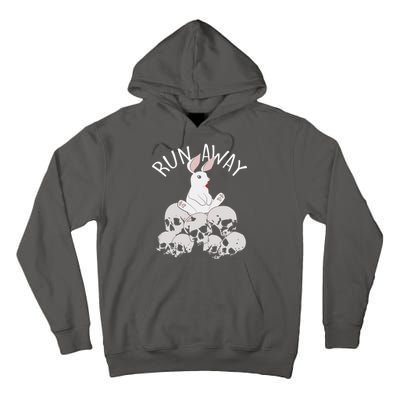 Run Away Bloody Bunny Skeleton Tall Hoodie