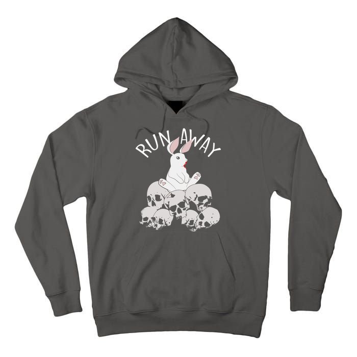 Run Away Bloody Bunny Skeleton Tall Hoodie