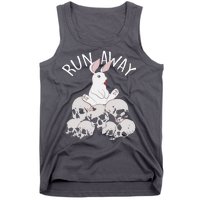 Run Away Bloody Bunny Skeleton Tank Top