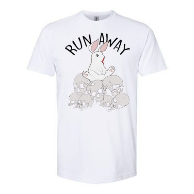 Run Away Bloody Bunny Skeleton Softstyle CVC T-Shirt