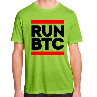 RUN BTC Bitcoin Cryptocurrency Adult ChromaSoft Performance T-Shirt