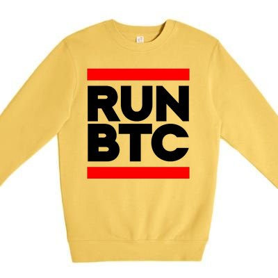 RUN BTC Bitcoin Cryptocurrency Premium Crewneck Sweatshirt