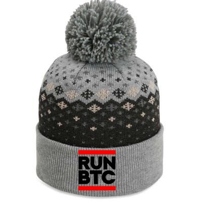 RUN BTC Bitcoin Cryptocurrency The Baniff Cuffed Pom Beanie