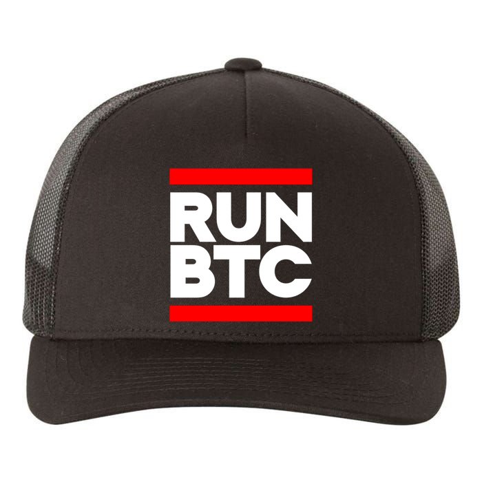 RUN BTC Bitcoin Cryptocurrency Yupoong Adult 5-Panel Trucker Hat