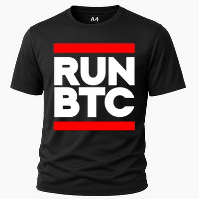 RUN BTC Bitcoin Cryptocurrency Cooling Performance Crew T-Shirt