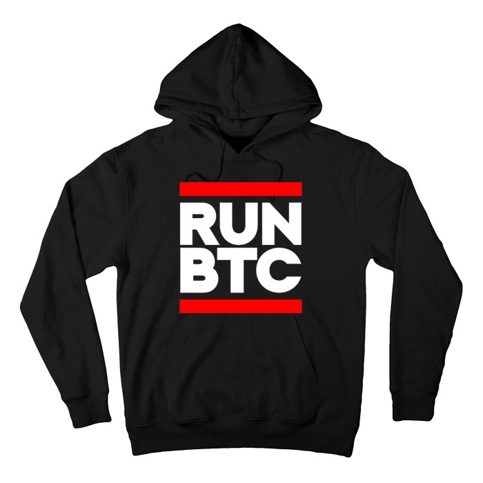 RUN BTC Bitcoin Cryptocurrency Hoodie