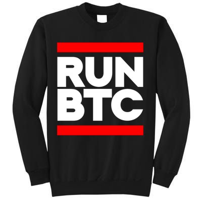 RUN BTC Bitcoin Cryptocurrency Sweatshirt