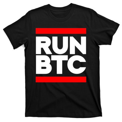 RUN BTC Bitcoin Cryptocurrency T-Shirt