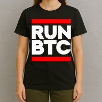 RUN BTC Bitcoin Cryptocurrency T-Shirt