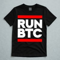 RUN BTC Bitcoin Cryptocurrency T-Shirt