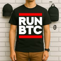 RUN BTC Bitcoin Cryptocurrency T-Shirt