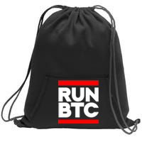 RUN BTC Bitcoin Cryptocurrency Sweatshirt Cinch Pack Bag