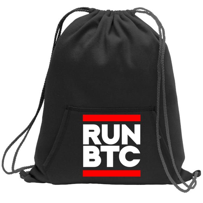 RUN BTC Bitcoin Cryptocurrency Sweatshirt Cinch Pack Bag