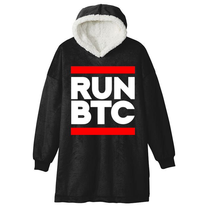 RUN BTC Bitcoin Cryptocurrency Hooded Wearable Blanket