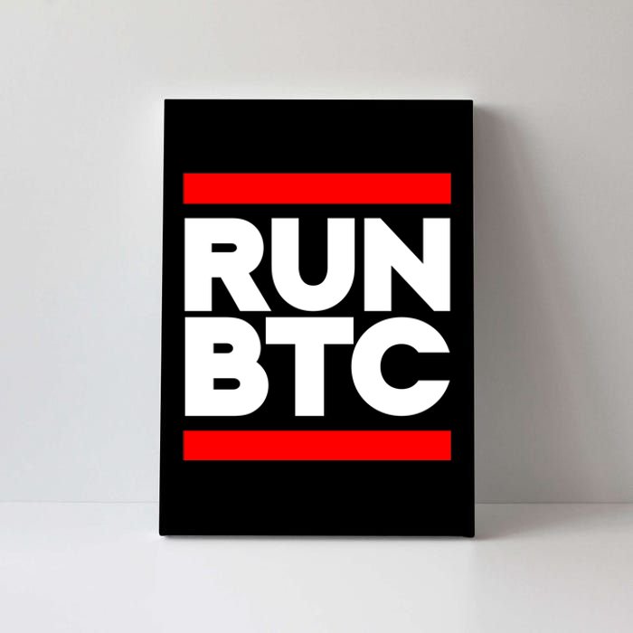 RUN BTC Bitcoin Cryptocurrency Canvas