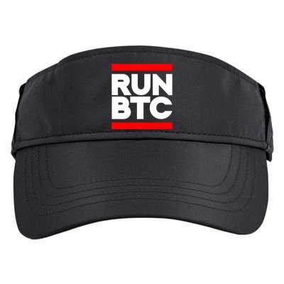 RUN BTC Bitcoin Cryptocurrency Adult Drive Performance Visor