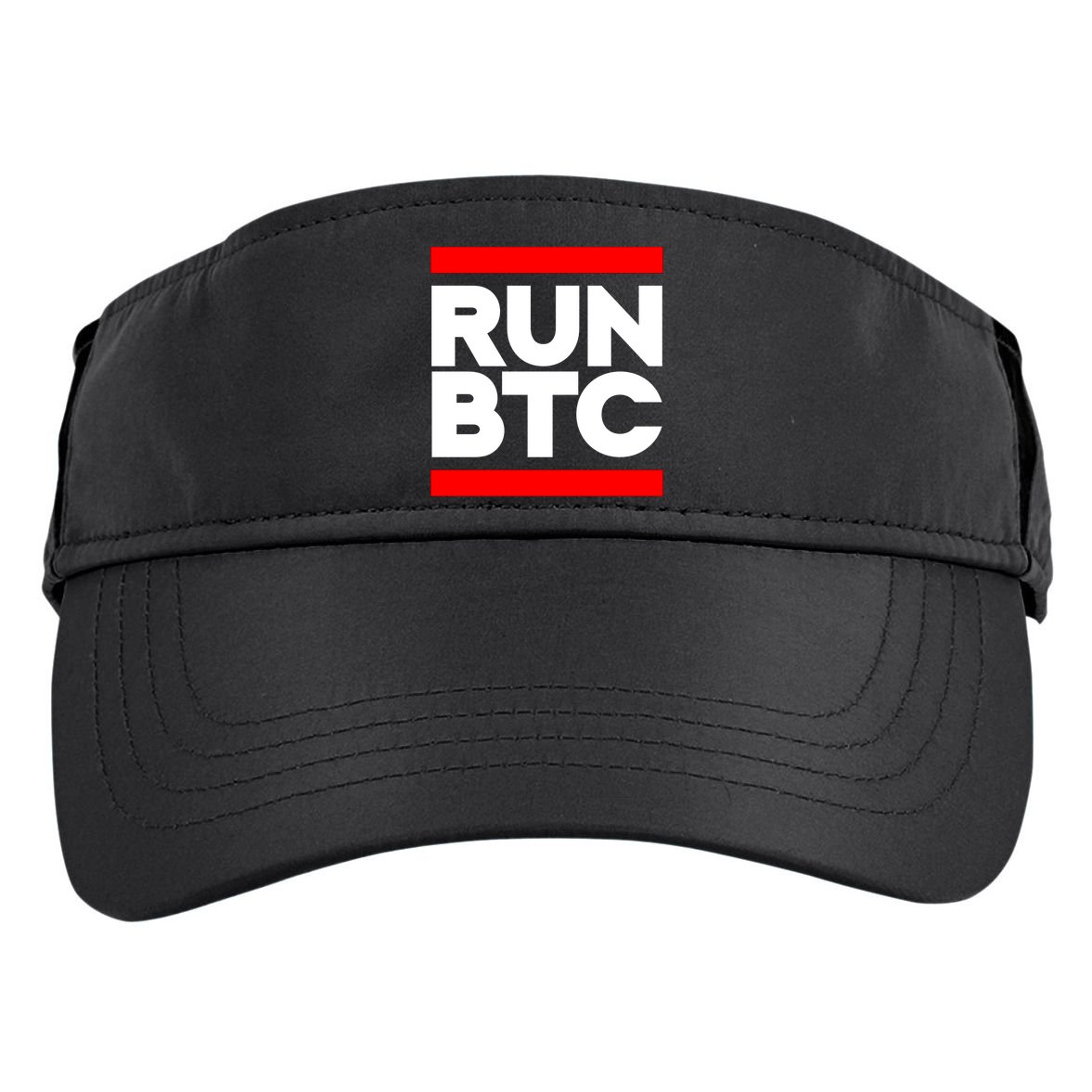RUN BTC Bitcoin Cryptocurrency Adult Drive Performance Visor