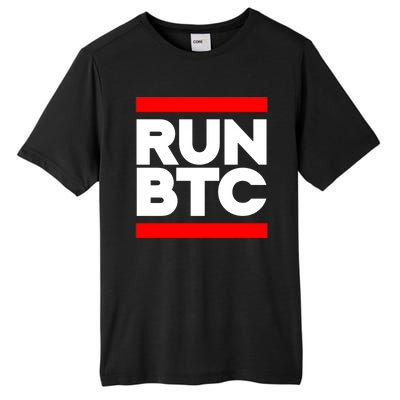 RUN BTC Bitcoin Cryptocurrency Tall Fusion ChromaSoft Performance T-Shirt