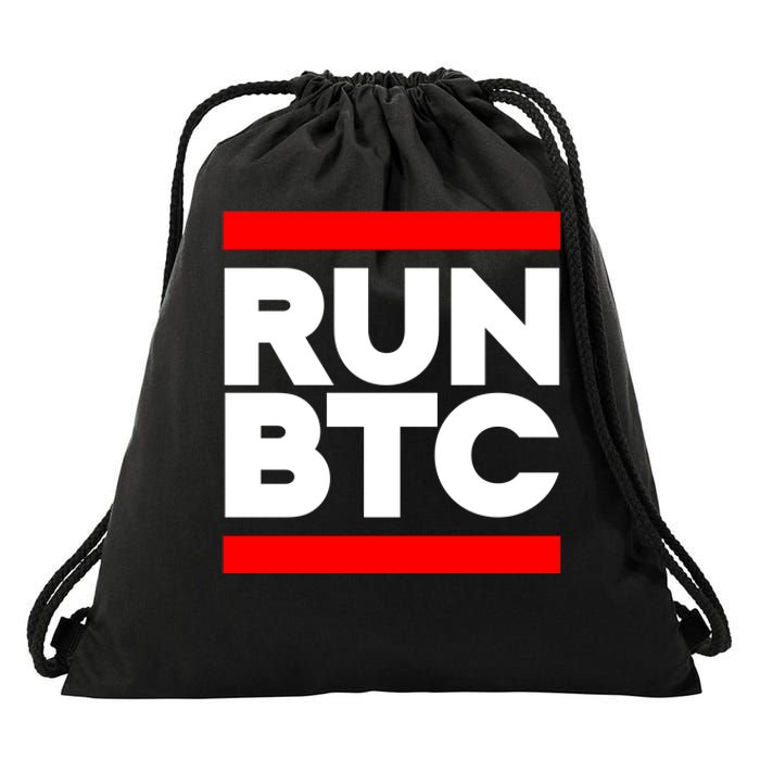 RUN BTC Bitcoin Cryptocurrency Drawstring Bag