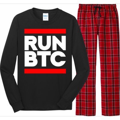 RUN BTC Bitcoin Cryptocurrency Long Sleeve Pajama Set