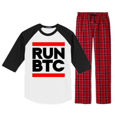 RUN BTC Bitcoin Cryptocurrency Raglan Sleeve Pajama Set