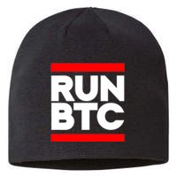 RUN BTC Bitcoin Cryptocurrency Sustainable Beanie