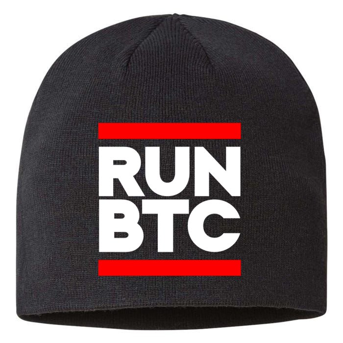 RUN BTC Bitcoin Cryptocurrency Sustainable Beanie