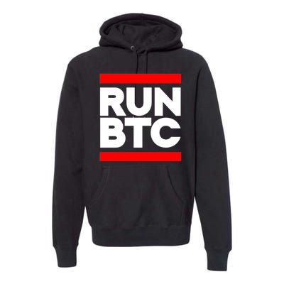 RUN BTC Bitcoin Cryptocurrency Premium Hoodie