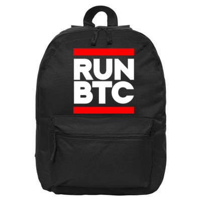 RUN BTC Bitcoin Cryptocurrency 16 in Basic Backpack