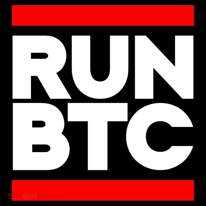 RUN BTC Bitcoin Cryptocurrency Cooling Performance Long Sleeve Crew