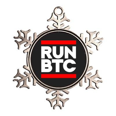 RUN BTC Bitcoin Cryptocurrency Metallic Star Ornament