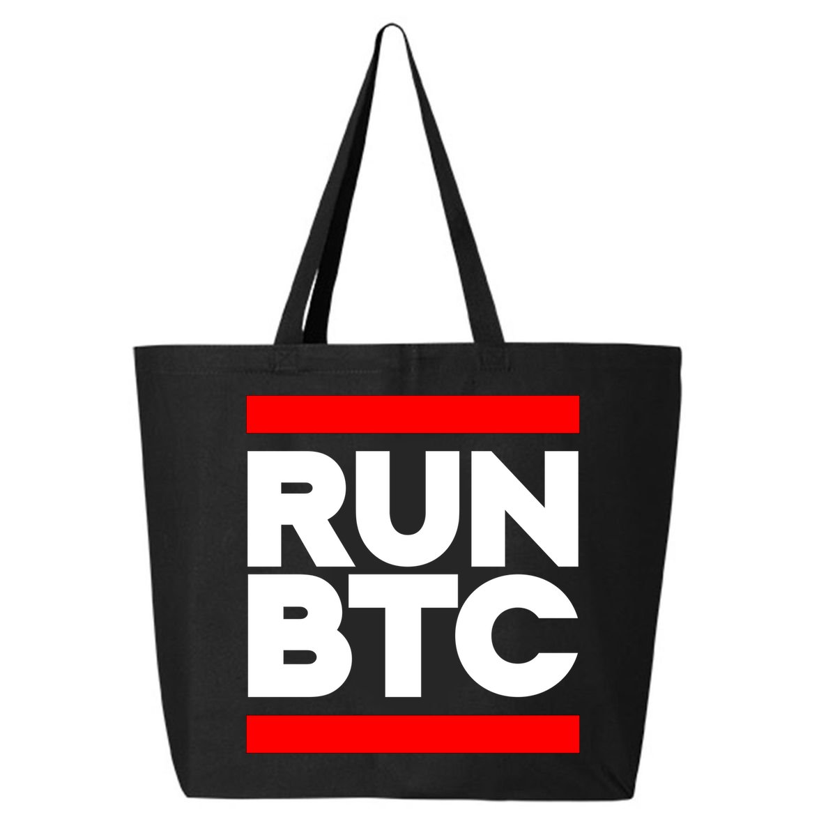 RUN BTC Bitcoin Cryptocurrency 25L Jumbo Tote