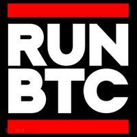 RUN BTC Bitcoin Cryptocurrency Pom Pom 12in Knit Beanie