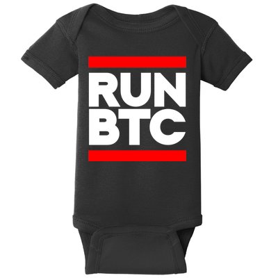 RUN BTC Bitcoin Cryptocurrency Baby Bodysuit