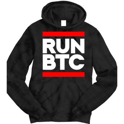 RUN BTC Bitcoin Cryptocurrency Tie Dye Hoodie