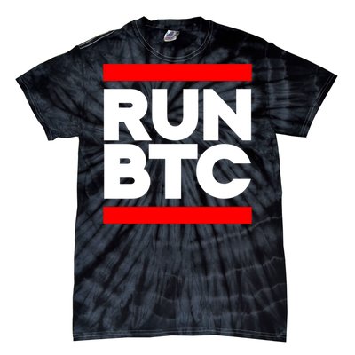 RUN BTC Bitcoin Cryptocurrency Tie-Dye T-Shirt