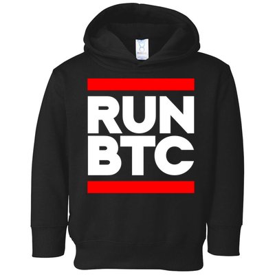 RUN BTC Bitcoin Cryptocurrency Toddler Hoodie