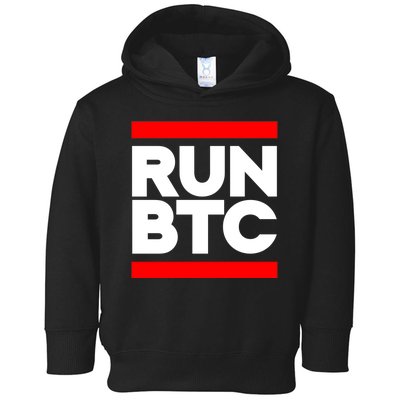 RUN BTC Bitcoin Cryptocurrency Toddler Hoodie